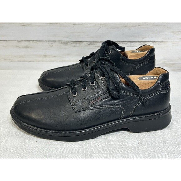 ECCO Black Leather Shoe Bicycle Toe Comfort Casual Shock Point Size 43/ US 9-9.5 main image 11
